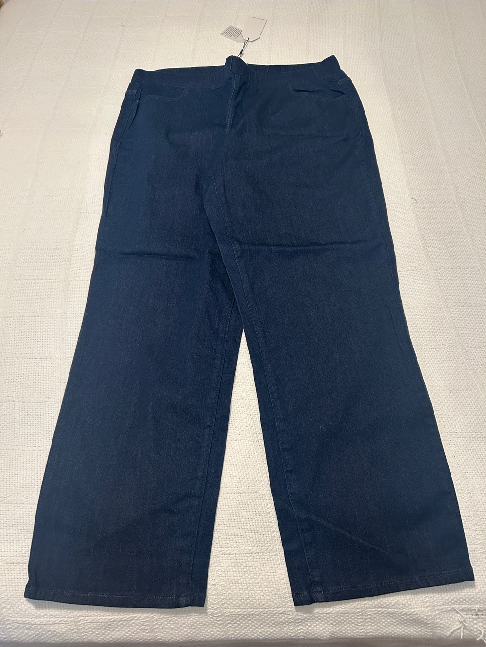 Universal Standard Pull On Dark Navy Wide-Leg Jeans